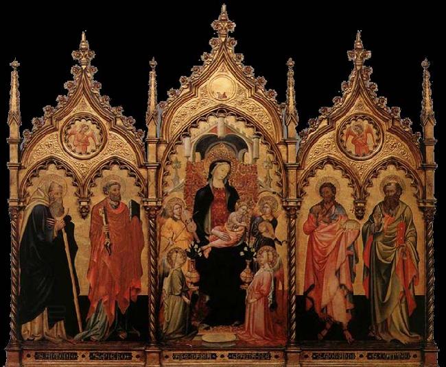 unknow artist Madonna and Child Enthroned with Saints China oil painting art